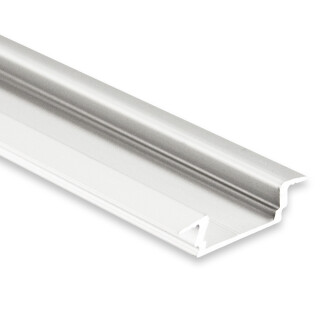 PL8 LED EINBAU-Profil 200 cm, flach/Flügel, LED Stripes max. 12 mm
