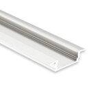PL8 LED EINBAU-Profil 200 cm, flach/Flügel, LED Stripes max. 12 mm