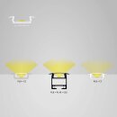 PL8 LED EINBAU-Profil 200 cm, flach/Flügel,  schwarz RAL 9005 LED Stripes max. 12mm