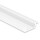 PL8 LED EINBAU-Profil 200 cm, flach/Flügel,  weiß RAL 9010, LED Stripes max. 12 mm