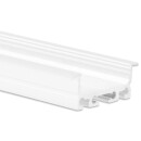 PN5 LED EINBAU-Profil 200 cm, flach/Flügel, weiß RAL 9010, LED Stripes max. 24 mm