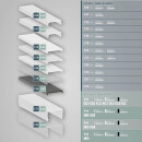 PN5 LED EINBAU-Profil 200 cm, flach/Flügel, weiß RAL 9010, LED Stripes max. 24 mm