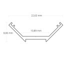 NL10 LED ECK-Profil 200 cm eloxiert