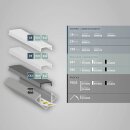 PO23 LED ECK-Profil, 200 cm,  weiß RAL 9010 LED Stripes max. 11 mm