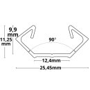 PO23n LED ECK-Profil, 200 cm, LED Stripes max. 11 mm