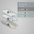 WP1 LED Eckprofil 30/60°, 200 cm, weiß RAL 9003, LED Stripes max. 18mm