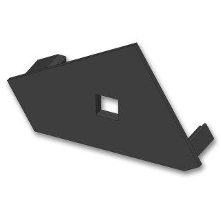 Endkappe E111L schwarz für Profil WP1 mit Kabeldurchführung, links,1 STK