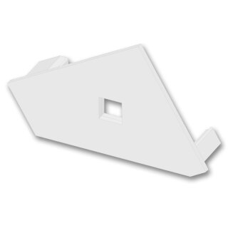 Endkappe E111R schwarz für Profil WP1 mit Kabeldurchführung, rechts,1 STK