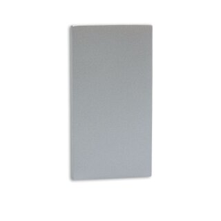 Endkappe E113S silber für Profil PN17 V2 mit C63, 2 STK, mit Lichtfalle