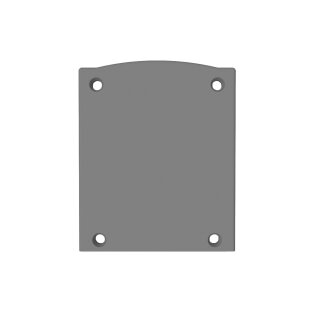 Endkappe E116 Aluminium, Halbrund, 2 STK