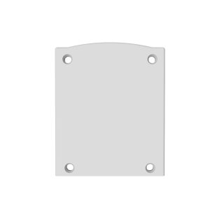 Endkappe E116 Aluminium weiß RAL9003, Halbrund, 2 STK