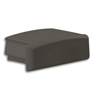 Endkappe E1B schwarz für Profil PL1, 1 STK