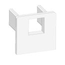 Endkappe E219 für Profil FP3 weiß mit...