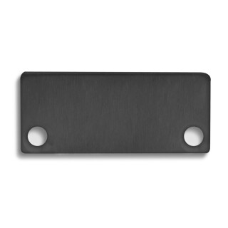 Endkappe E43 Alu schwarz RAL9005 für Profil PN4 / PN5 in Verbindung mit C10, 2 STK, inkl. Schrauben