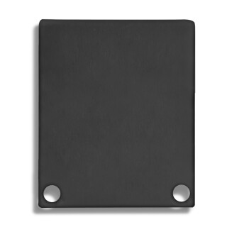 Endkappe E44 Alu schwarz RAL9005 für Profil PN4 / PN5 in Verbindung mit C11, 2 STK, inkl. Schrauben