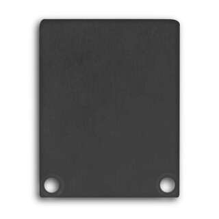 Endkappe E45 Alu schwarz RAL9005 für Profil PN4 / PN5 in Verbindung mit C12, 2 STK, inkl. Schrauben