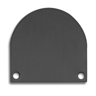 Endkappe E46 Alu schwarz RAL9005 für Profil PN4 / PN5 in Verbindung mit C13, 2 STK, inkl. Schrauben
