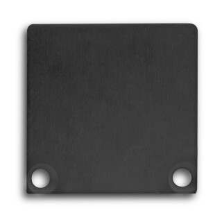 Endkappe E47 Alu schwarz RAL9005 für Profil PN6 / PN7 in Verbindung mit C10, 2 STK, inkl. Schrauben