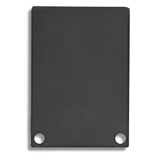 Endkappe E48 Alu schwarz RAL9005 für Profil PN6 / PN7 in Verbindung mit C11, 2 STK, inkl. Schrauben