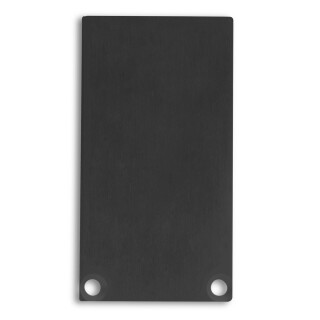 Endkappe E49 Alu schwarz RAL9005 für Profil PN6 / PN7 in Verbindung mit C12, 2 STK, inkl. Schrauben