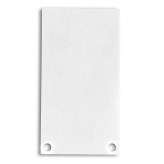 Endkappe E49 Alu weiß RAL9010 für Profil PN6 / PN7 in Verbindung mit C12, 2 STK, inkl. Schrauben
