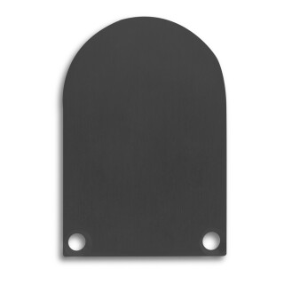 Endkappe E50 Alu schwarz RAL9005 für Profil PN6 / PN7 in Verbindung mit C13, 2 STK