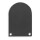 Endkappe E50 Alu schwarz RAL9005 für Profil PN6 / PN7 in Verbindung mit C13, 2 STK