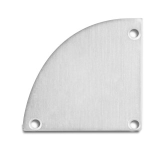 Endkappe E55 Aluminium für Profil PN19 (C17) rechts/links, 2 STK, inkl. Schrauben