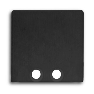 Endkappe E58B Aluminium schwarz RAL9005 für Profil PN8, 2 STK, inkl. Schraube