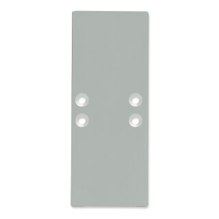 Endkappe E66 Aluminium silber pulverbeschichtet für Profil PL13 mit PL10.1, 2 STK, inkl. Schrauben