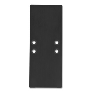 Endkappe E66 Aluminium schwarz RAL9005 für Profil PL13 mit PL10.1, 2 STK, inkl. Schrauben