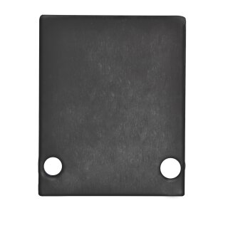 Endkappe E89 Aluminium schwarz RAL 9005 für Profil VA1, 2 STK, inkl. Schrauben