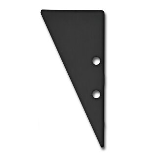 Endkappe E91 Aluminium schwarz RAL 9005 für Profil VA3, 2 STK, inkl. Schrauben