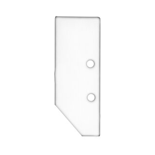 Endkappe E92 Aluminium weiß RAL 9003 für Profil VA4, 2 STK, inkl. Schrauben