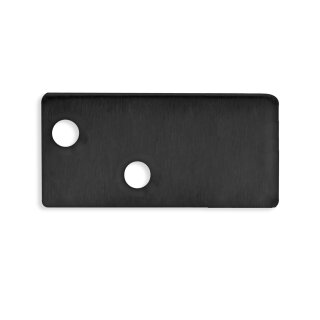 Endkappe E95B Aluminium schwarz RAL 9005 für Profil MP1, 2 STK, inkl. Schrauben