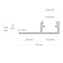 FP2 LED Fliesenprofil Abschluss 200 cm, LED Stripes max....