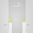 FP3 LED Fliesenprofil Abschluss oben 200 cm, weiß RAL 9003, LED Stripes max. 10mm