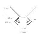 FP5 LED Fliesenprofil Außeneck 200 cm, LED Stripes...