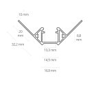 FP8n LED Fliesenprofil Inneneck 200 cm, LED Stripes max....