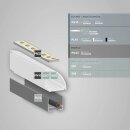 PN10 LED ECK-Cover, opal/satiniert, 200 cm, LED Stripes max. 13 mm