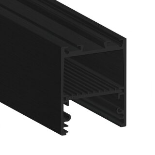 PN17V2 LED LEUCHTEN-Profil 200 cm, symmetrisch, schwarz RAL 9005 LED Stripes max. 30 mm