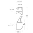 VA6 LED Sockelleistenprofil weiß RAL 9003
