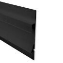 TBP12 LED Profil Trockenbau 200 cm, schwarz RAL 9005, LED Stripes max. 11 mm