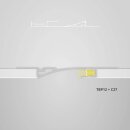 TBP12 LED Profil Trockenbau 200 cm, schwarz RAL 9005, LED Stripes max. 11 mm