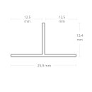 TBP14 LED Profil Trockenbau 200 cm, schwarz RAL 9005, LED...