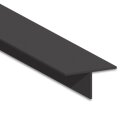 TBP14 LED Profil Trockenbau 200 cm, schwarz RAL 9005, LED Stripes max 12 mm