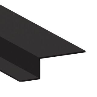 TBP16 LED Profil Trockenbau 200 cm, schwarz RAL 9005, LED Stripes max 12 mm