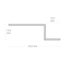 TBP16 LED Profil Trockenbau 200 cm, schwarz RAL 9005, LED Stripes max 12 mm