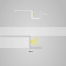 TBP16 LED Profil Trockenbau 200 cm, weiß RAL 9003, LED Stripes max 12 mm