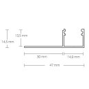 TBP4 LED Profil Trockenbau 200 cm, LED Stripes max. 14 mm